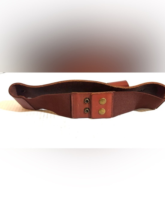 Leather vintage Casual Brown Belt with Brass Buckle size S